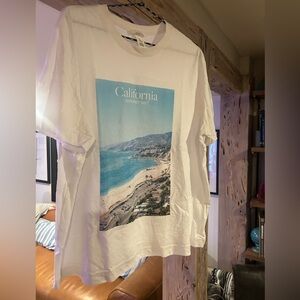 H&M California White Shirt size large